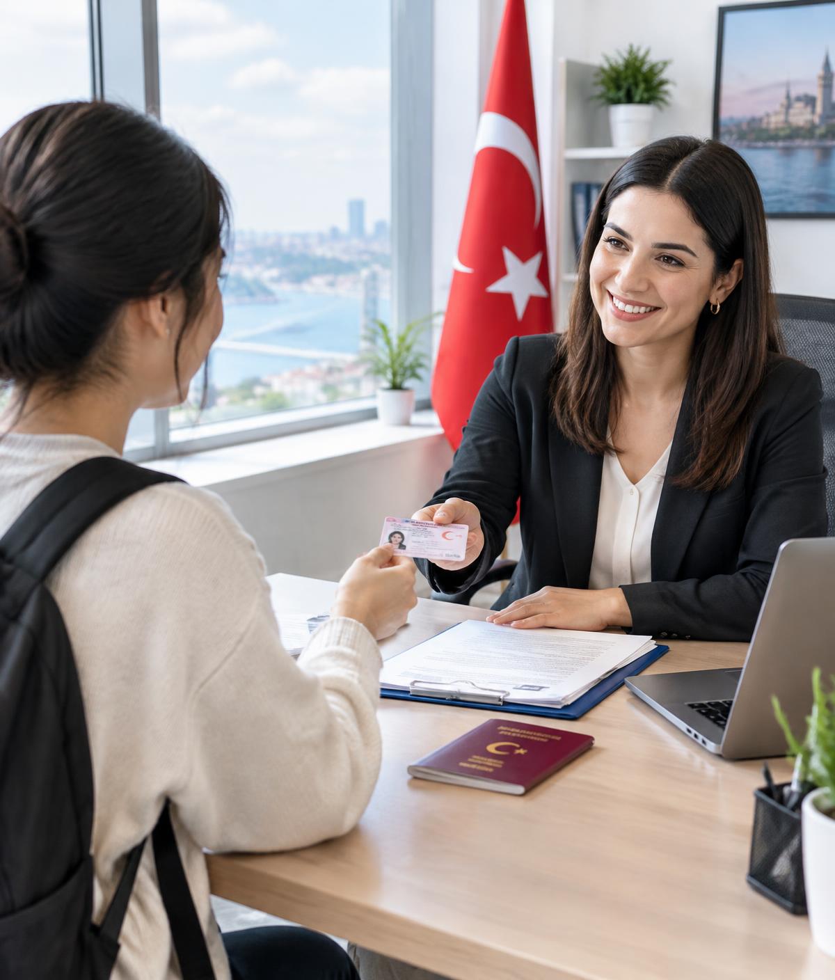 Student receiving residence permit support